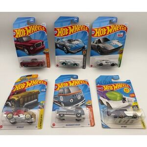 Hot Wheels 6 Car Lot VW T2 Pickup Porsche 904 GTS Studebaker Champ Sky Boat NEW